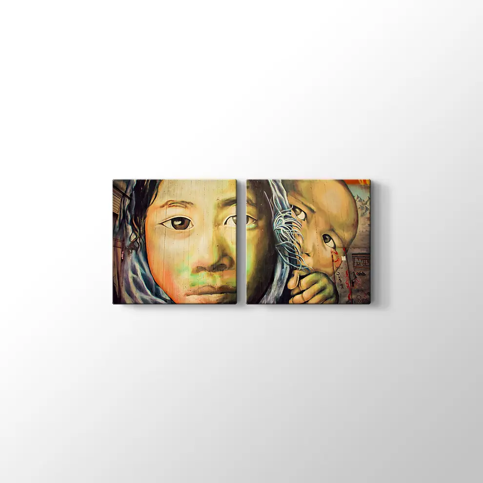 Anne ve Çocuk Kanvas Tablo