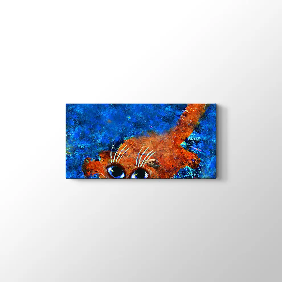 Gece Uçuşu Kedi Kanvas Tablo