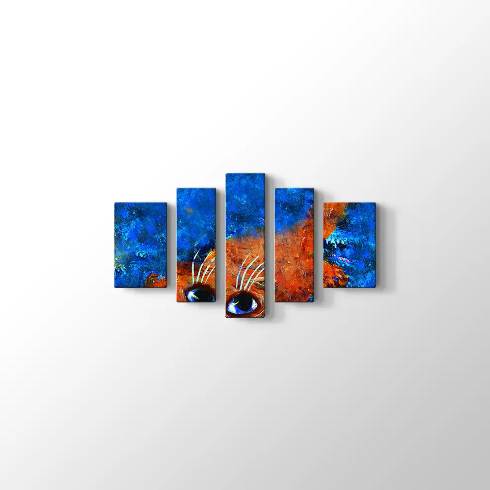 Gece Uçuşu Kedi Kanvas Tablo