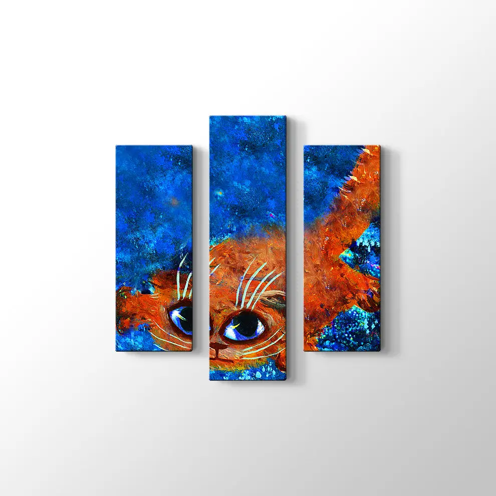 Gece Uçuşu Kedi Kanvas Tablo