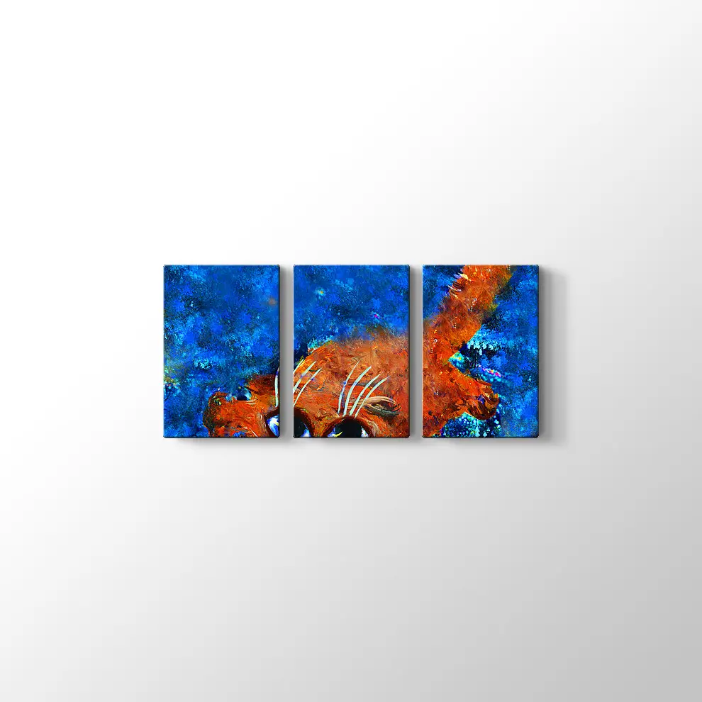 Gece Uçuşu Kedi Kanvas Tablo