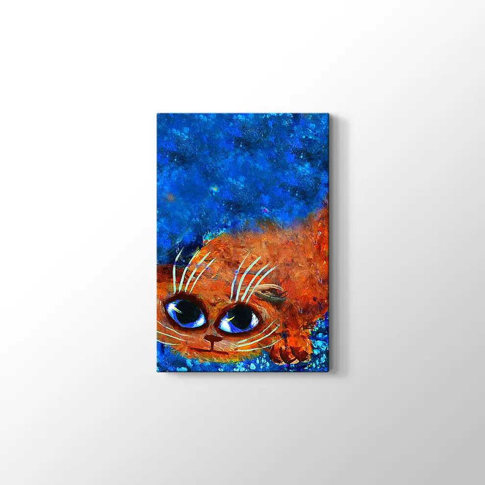 Gece Uçuşu Kedi Kanvas Tablo