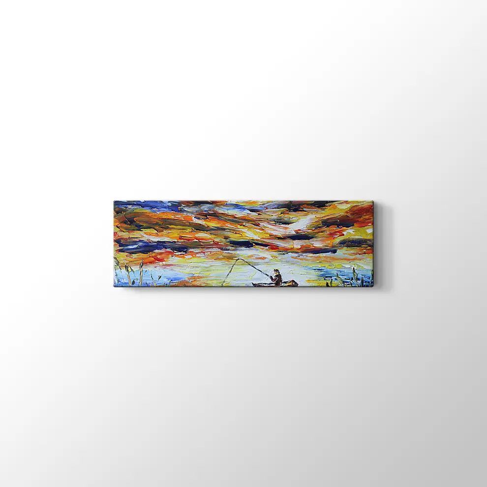 Dekoratif Yağlı Boya Balıkçı Kanvas Tablo