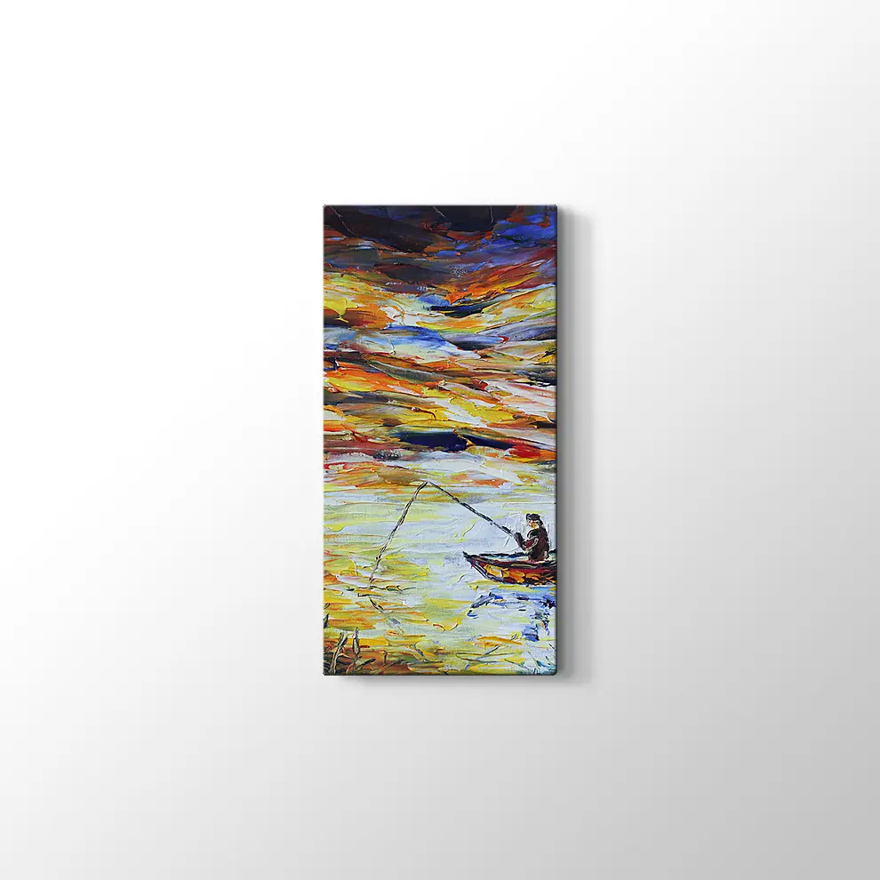 Dekoratif Yağlı Boya Balıkçı Kanvas Tablo