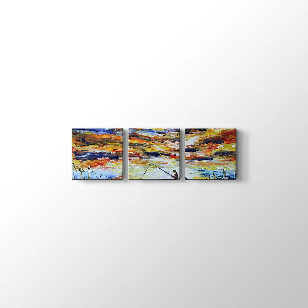 Dekoratif Yağlı Boya Balıkçı Kanvas Tablo