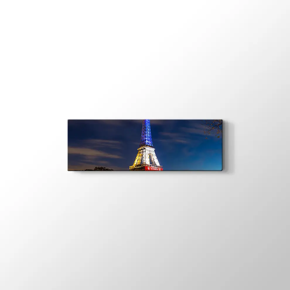 Eyfel Kulesi Gece Ve Işıklar Kanvas Tablo
