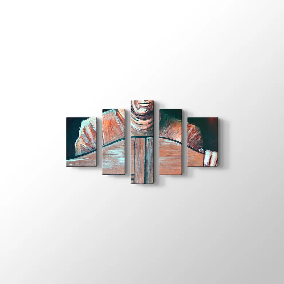 Bardan Çıkan Kovboy Kanvas Tablo