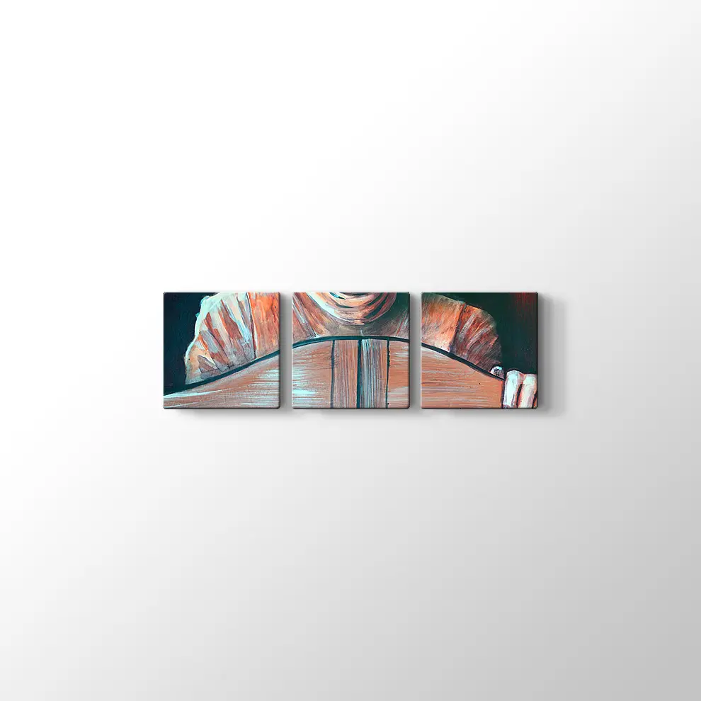 Bardan Çıkan Kovboy Kanvas Tablo