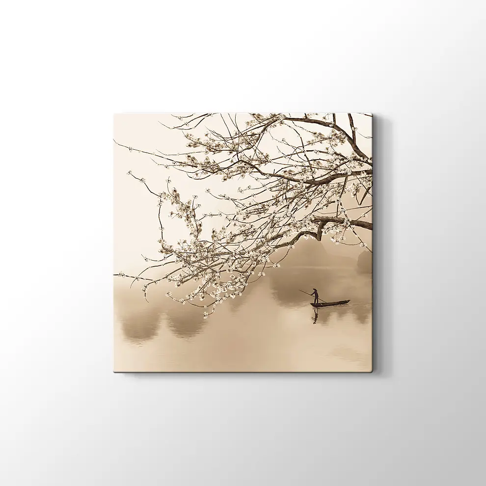 Japon Çiçeği Ağacı Kanvas Tablo