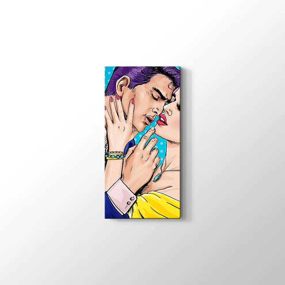 Pop Art Aşk Çifti Kanvas Tablo