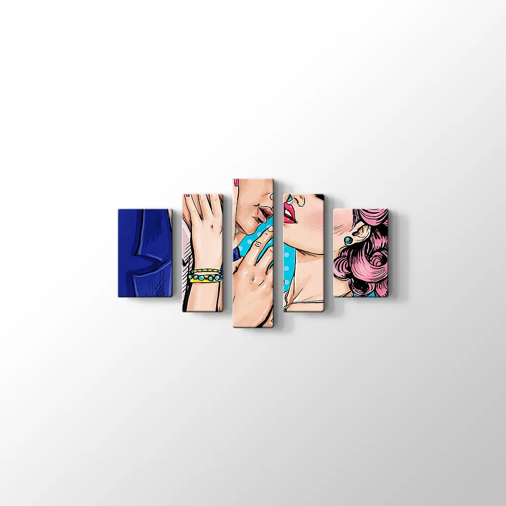 Pop Art Aşk Çifti Kanvas Tablo