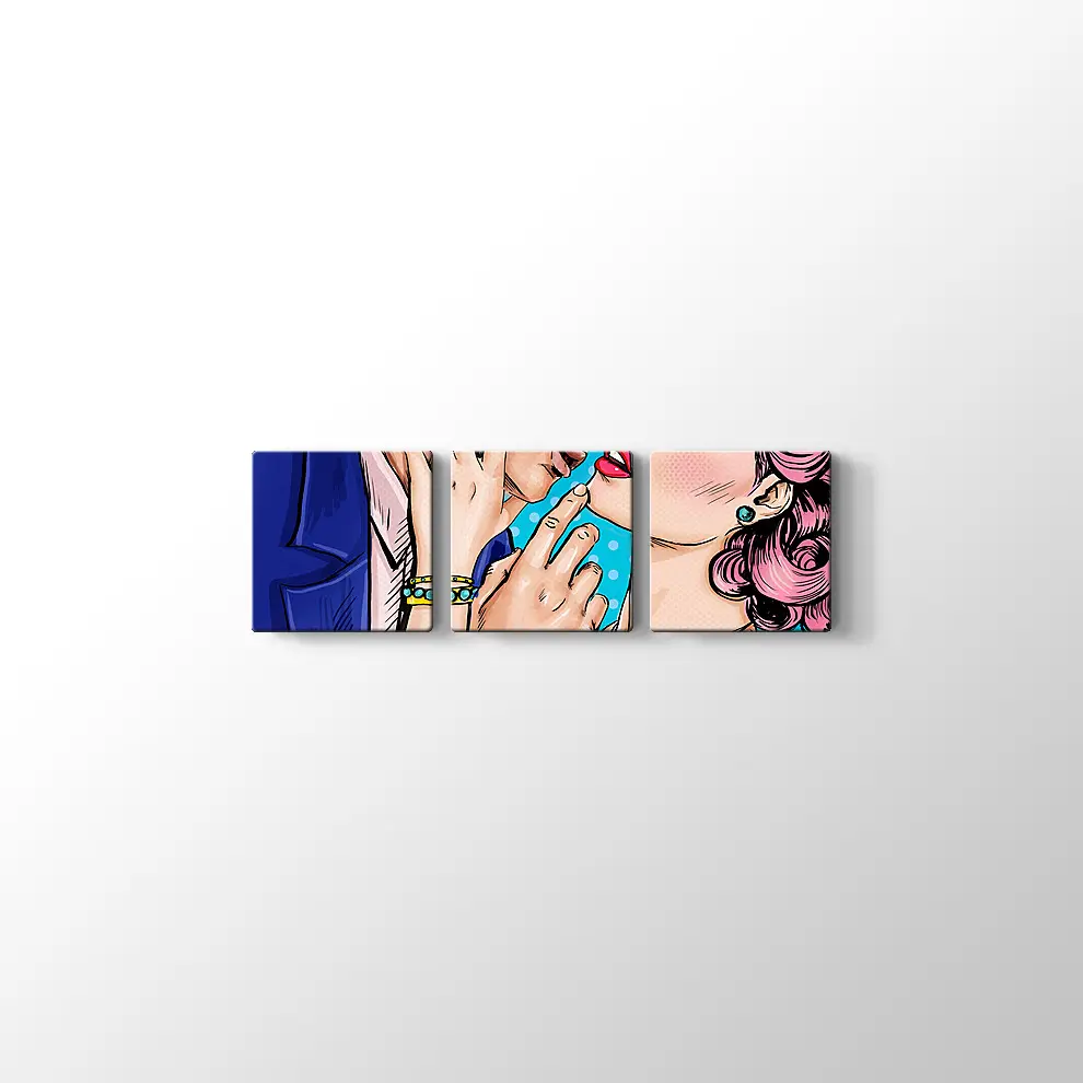 Pop Art Aşk Çifti Kanvas Tablo