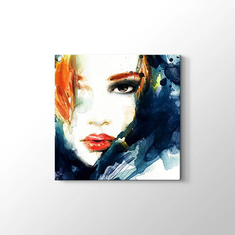 Portre Kadın Kanvas Tablo
