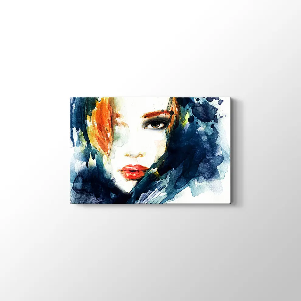 Portre Kadın Kanvas Tablo