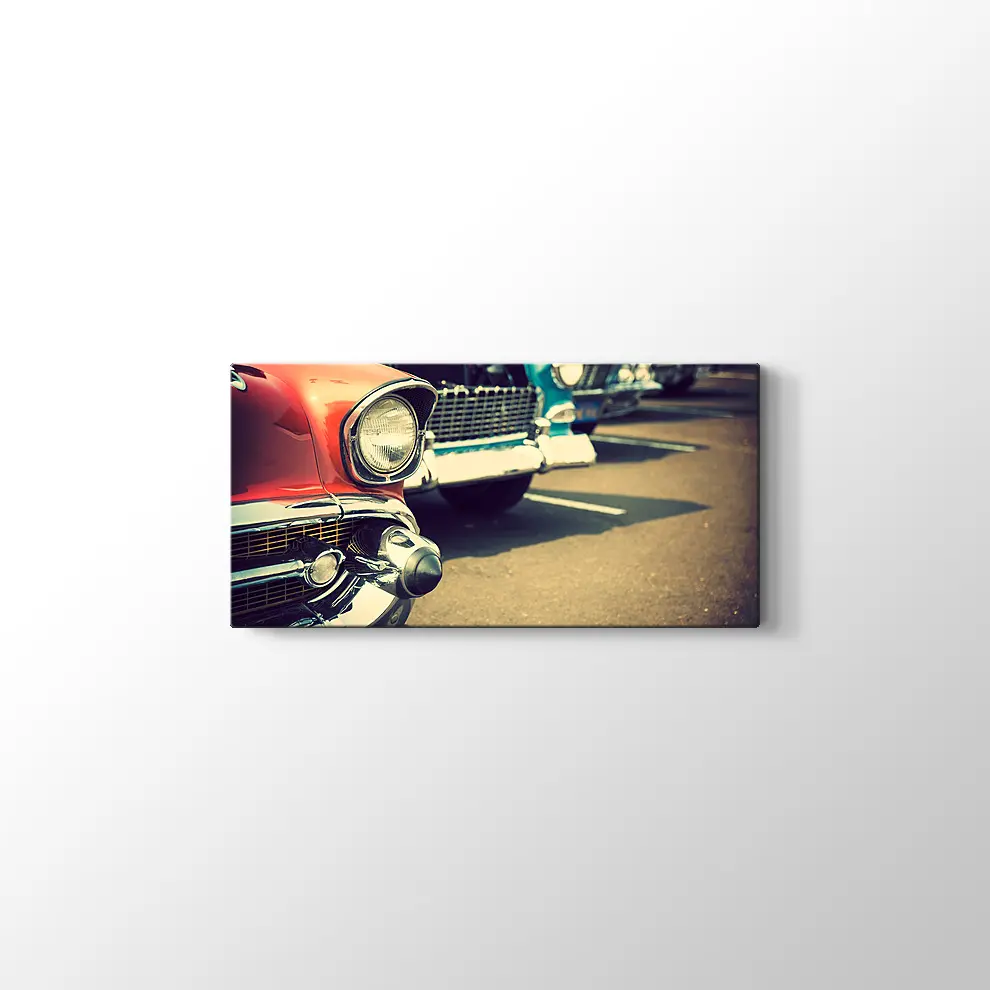 Klasik Arabalar Kanvas Tablo