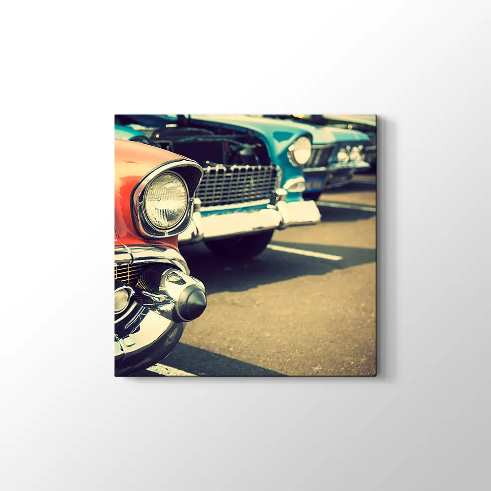 Klasik Arabalar Kanvas Tablo