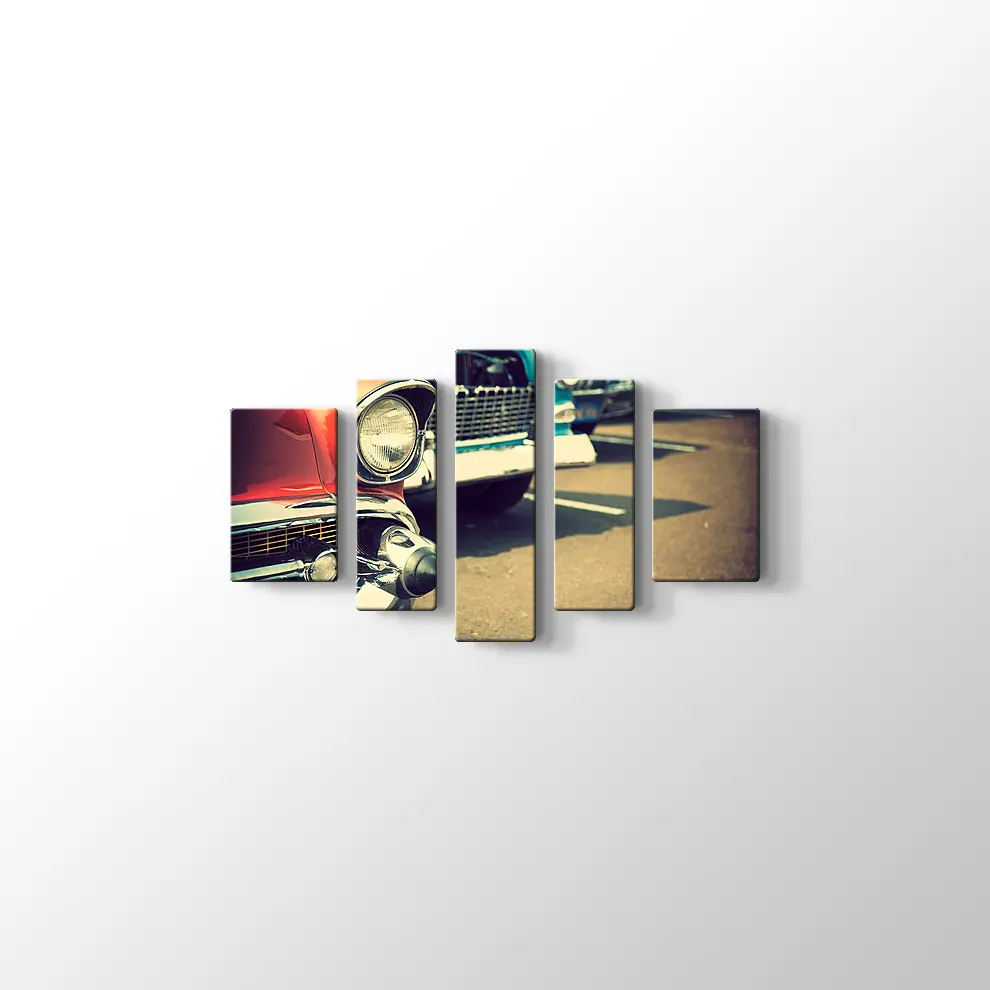 Klasik Arabalar Kanvas Tablo