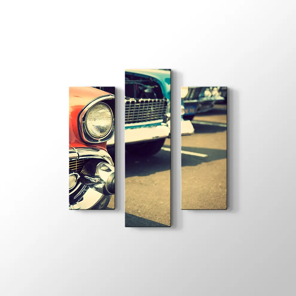 Klasik Arabalar Kanvas Tablo