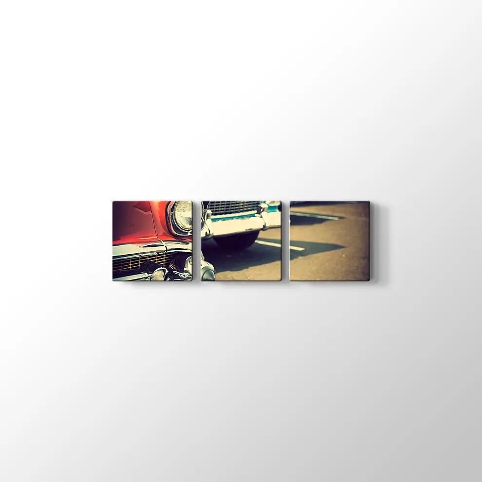 Klasik Arabalar Kanvas Tablo