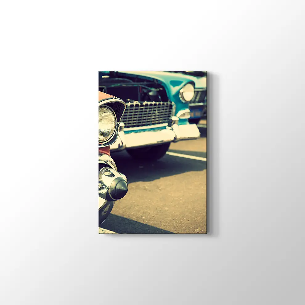 Klasik Arabalar Kanvas Tablo