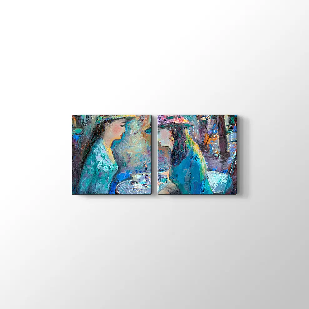 Konuşan Kadınlar Kanvas Tablo