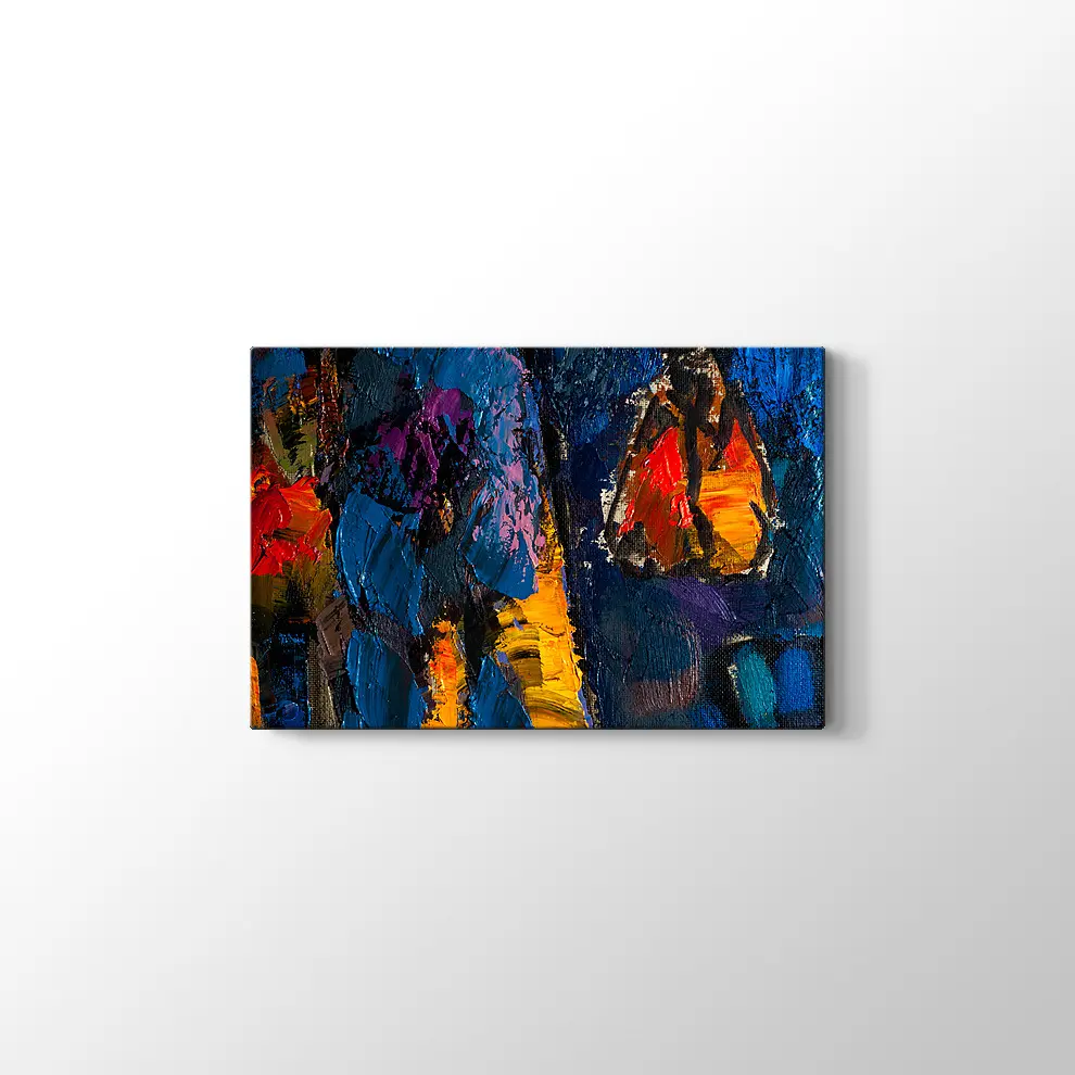 Dekoratif Sanatsal Yağlı Boya Görünümlü Tablo