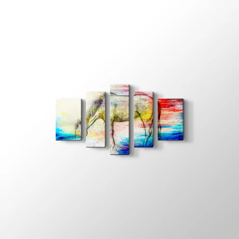 Dekoratif At Kanvas Tablo