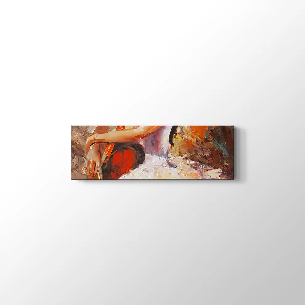 Dekoratif Çello Çalan Kadın Kanvas Tablo