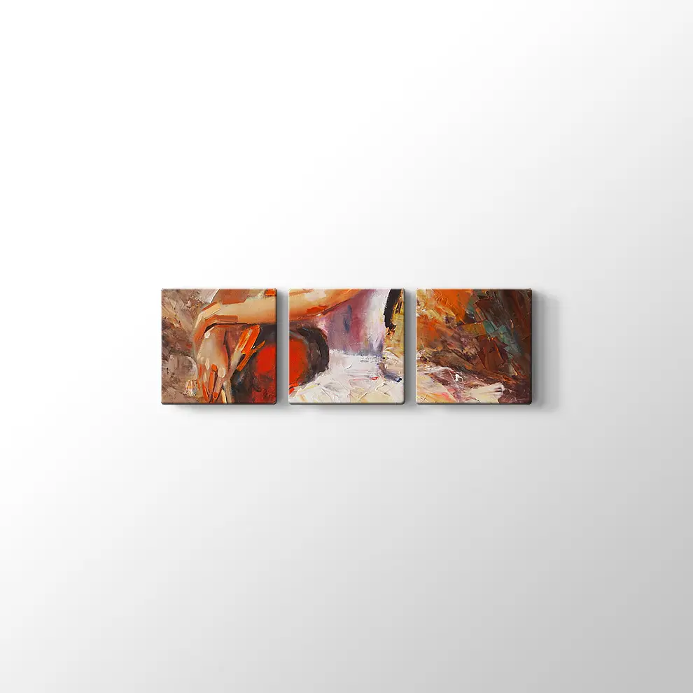 Dekoratif Çello Çalan Kadın Kanvas Tablo