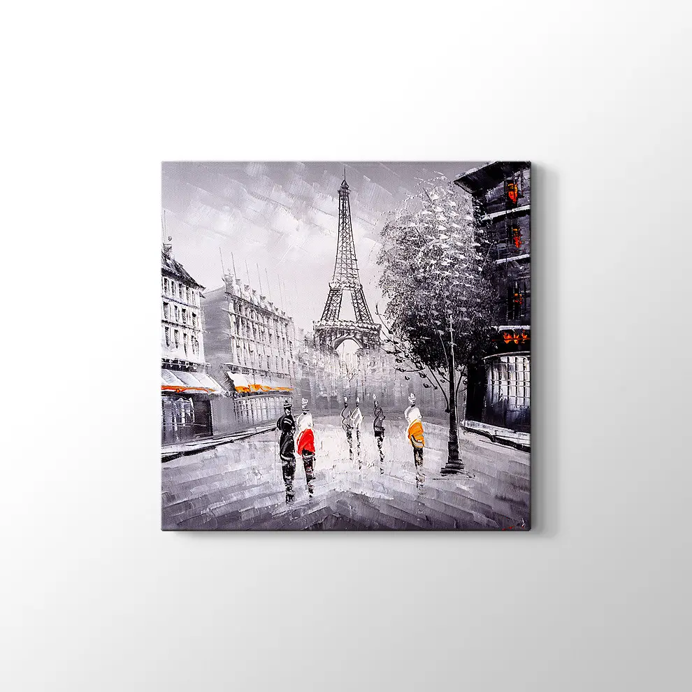 Dekoratif Eyfel Kulesi Kanvas Tablo