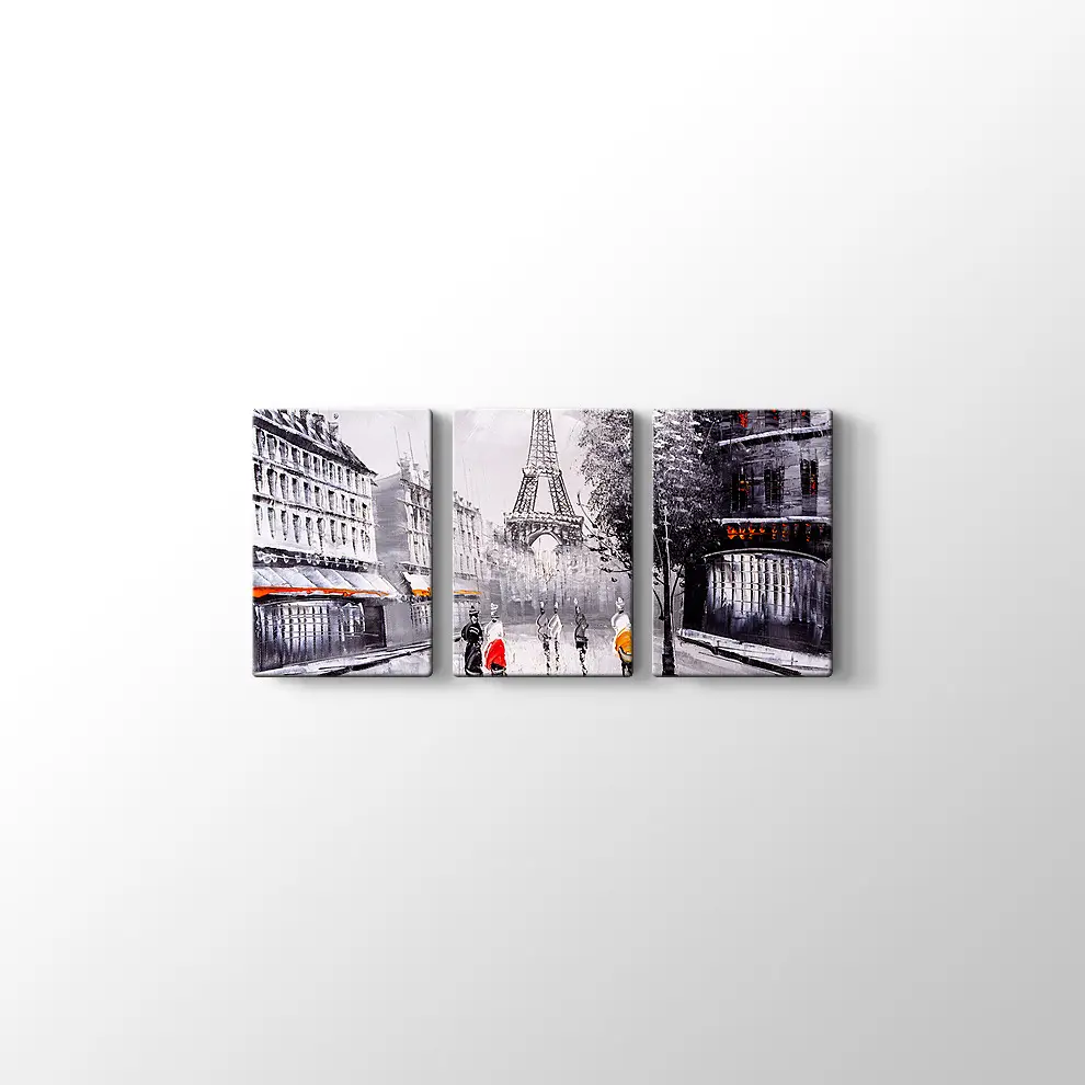 Dekoratif Eyfel Kulesi Kanvas Tablo