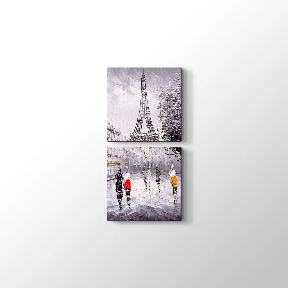 Dekoratif Eyfel Kulesi Kanvas Tablo