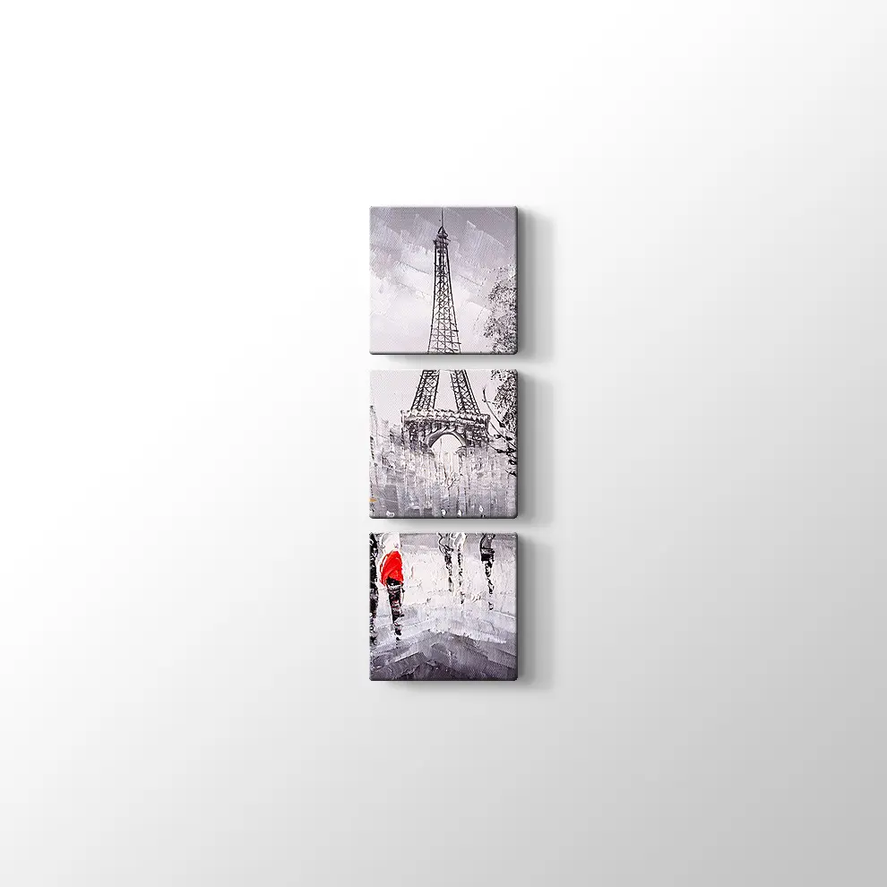 Dekoratif Eyfel Kulesi Kanvas Tablo