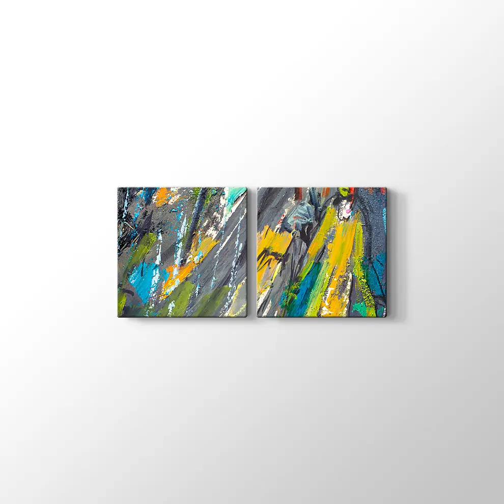 Dekoratif Şemsiyeli Kadın Kanvas Tablo