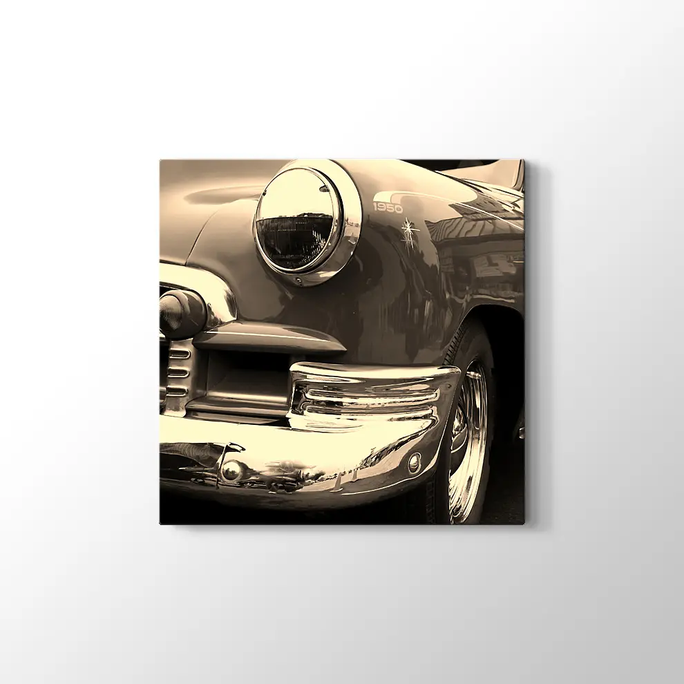 1950 Model Klasik Araba Kanvas Tablo