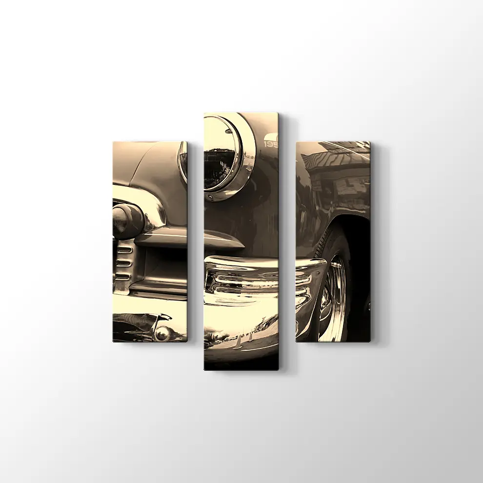 1950 Model Klasik Araba Kanvas Tablo