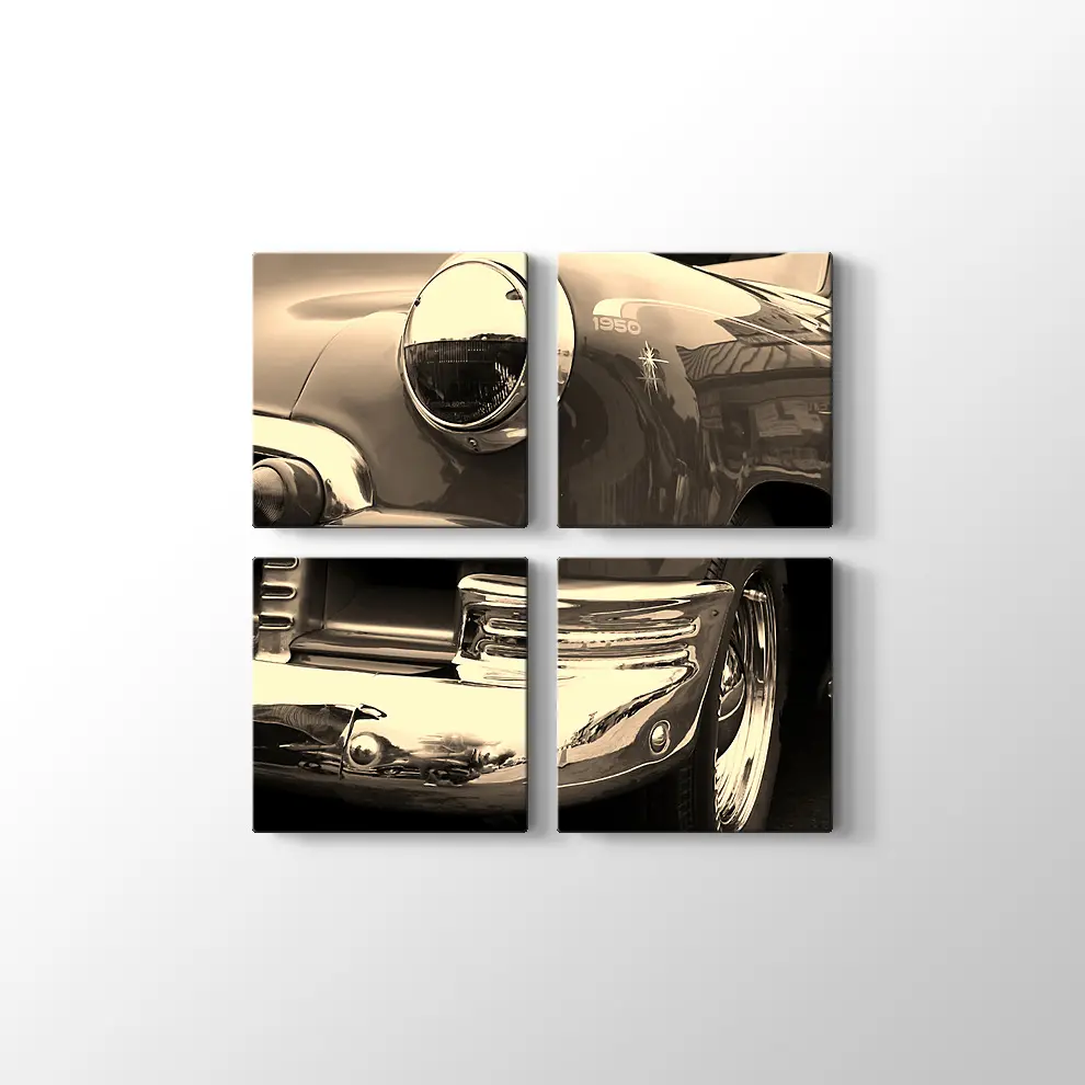 1950 Model Klasik Araba Kanvas Tablo