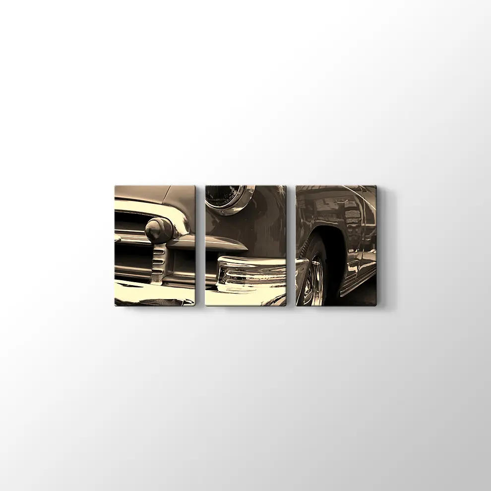 1950 Model Klasik Araba Kanvas Tablo