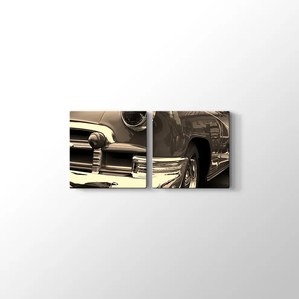 1950 Model Klasik Araba Kanvas Tablo