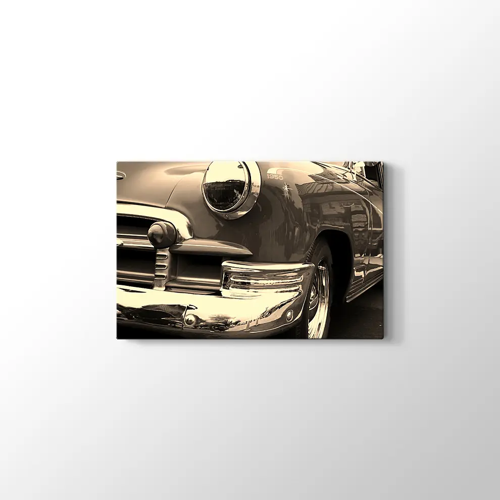 1950 Model Klasik Araba Kanvas Tablo