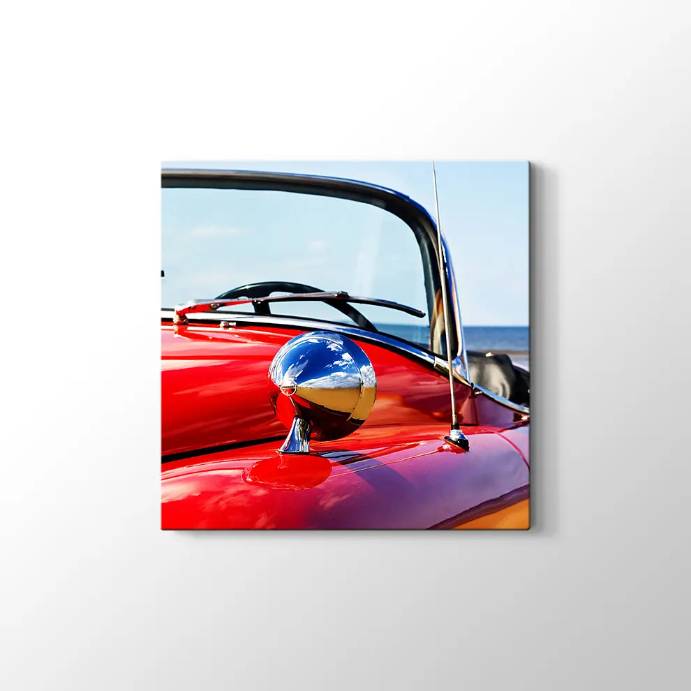 Kırmızı Jaguar Kanvas Tablo