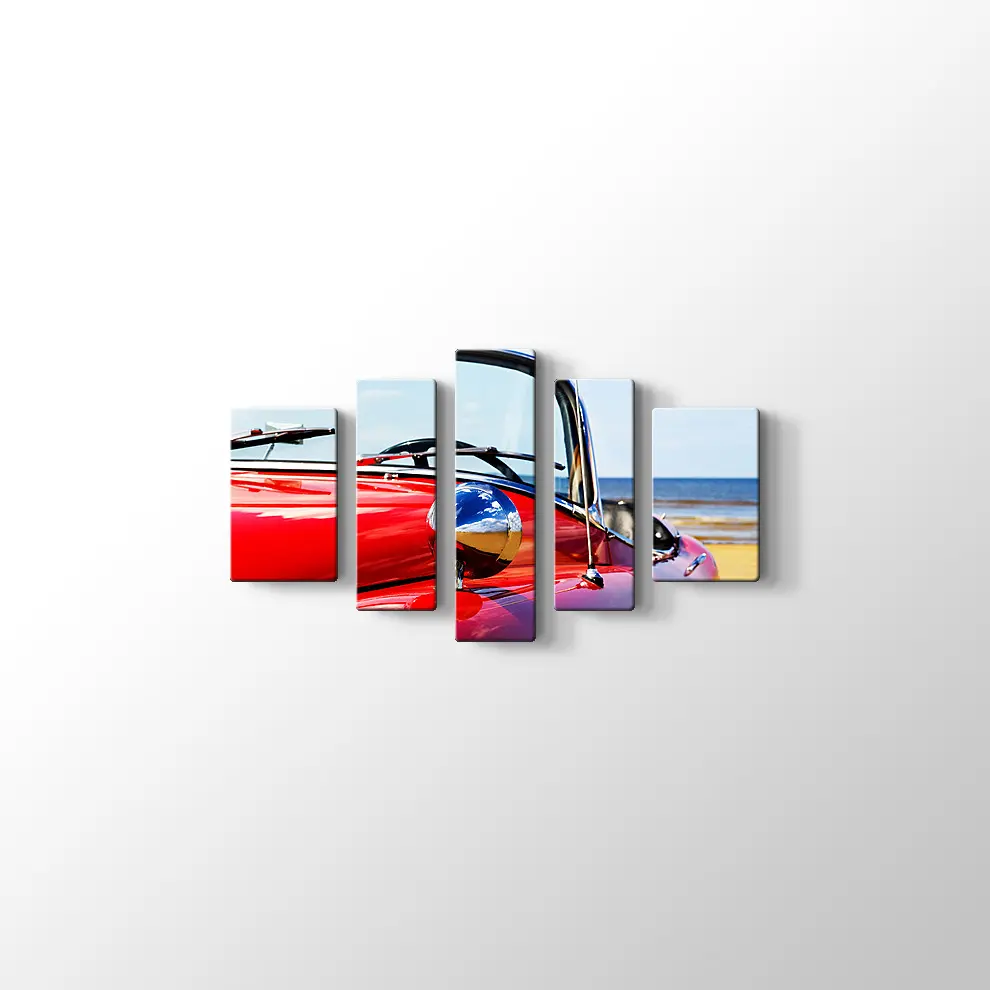 Kırmızı Jaguar Kanvas Tablo