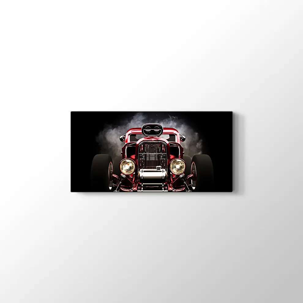 Kırmızı Hud Rod Kanvas Tablo
