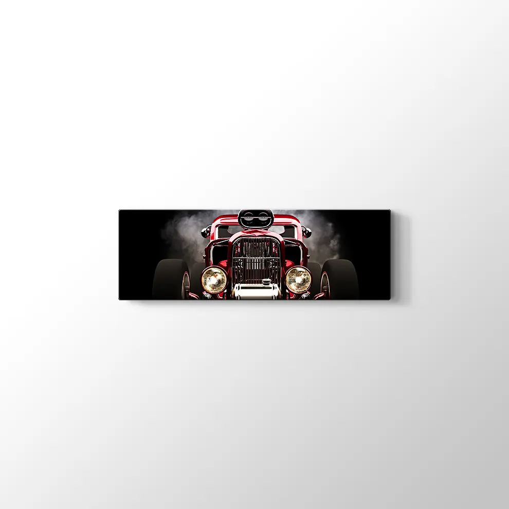 Kırmızı Hud Rod Kanvas Tablo