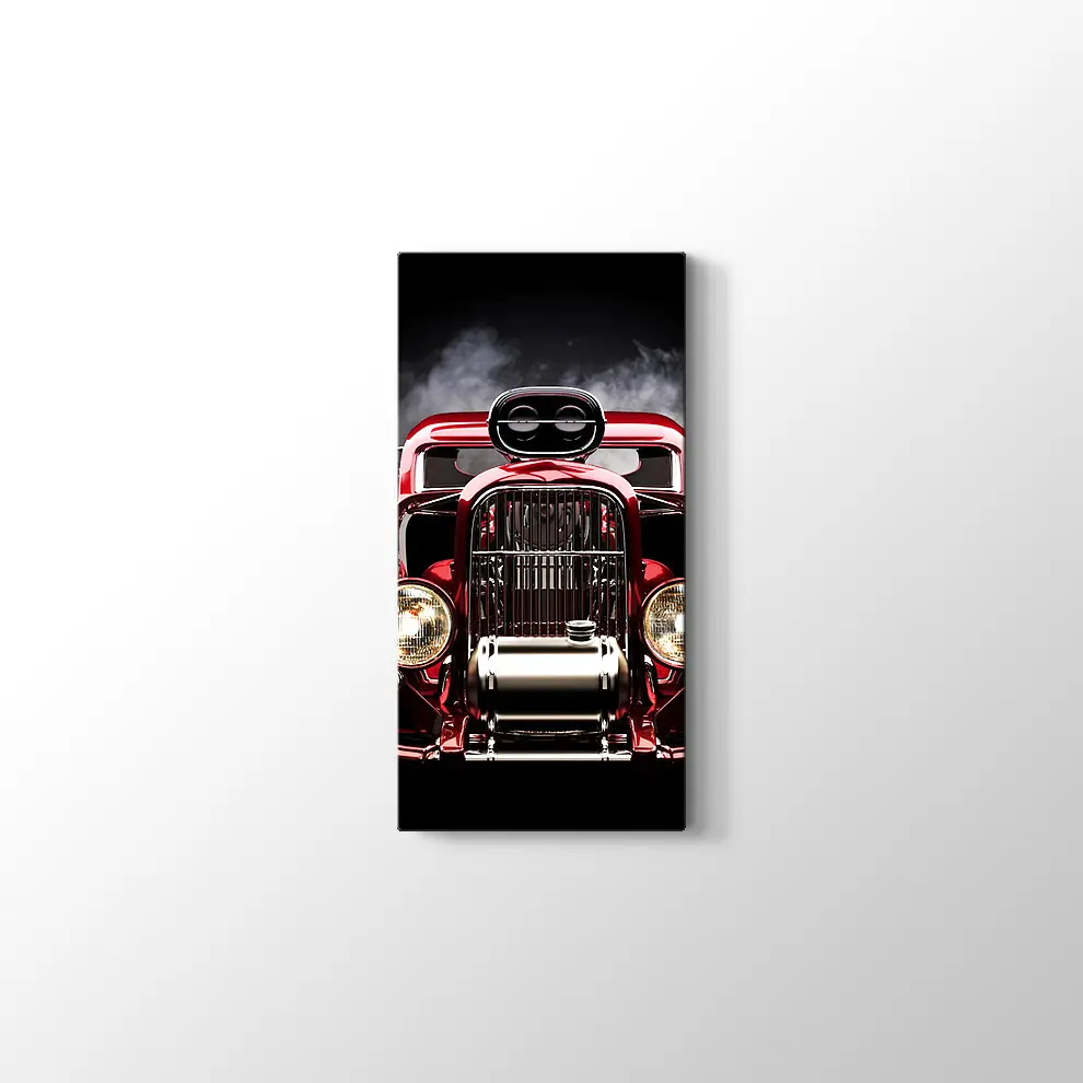 Kırmızı Hud Rod Kanvas Tablo