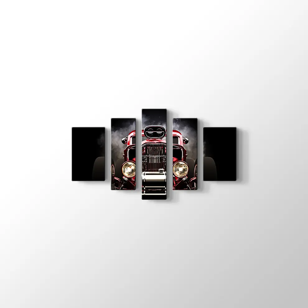 Kırmızı Hud Rod Kanvas Tablo