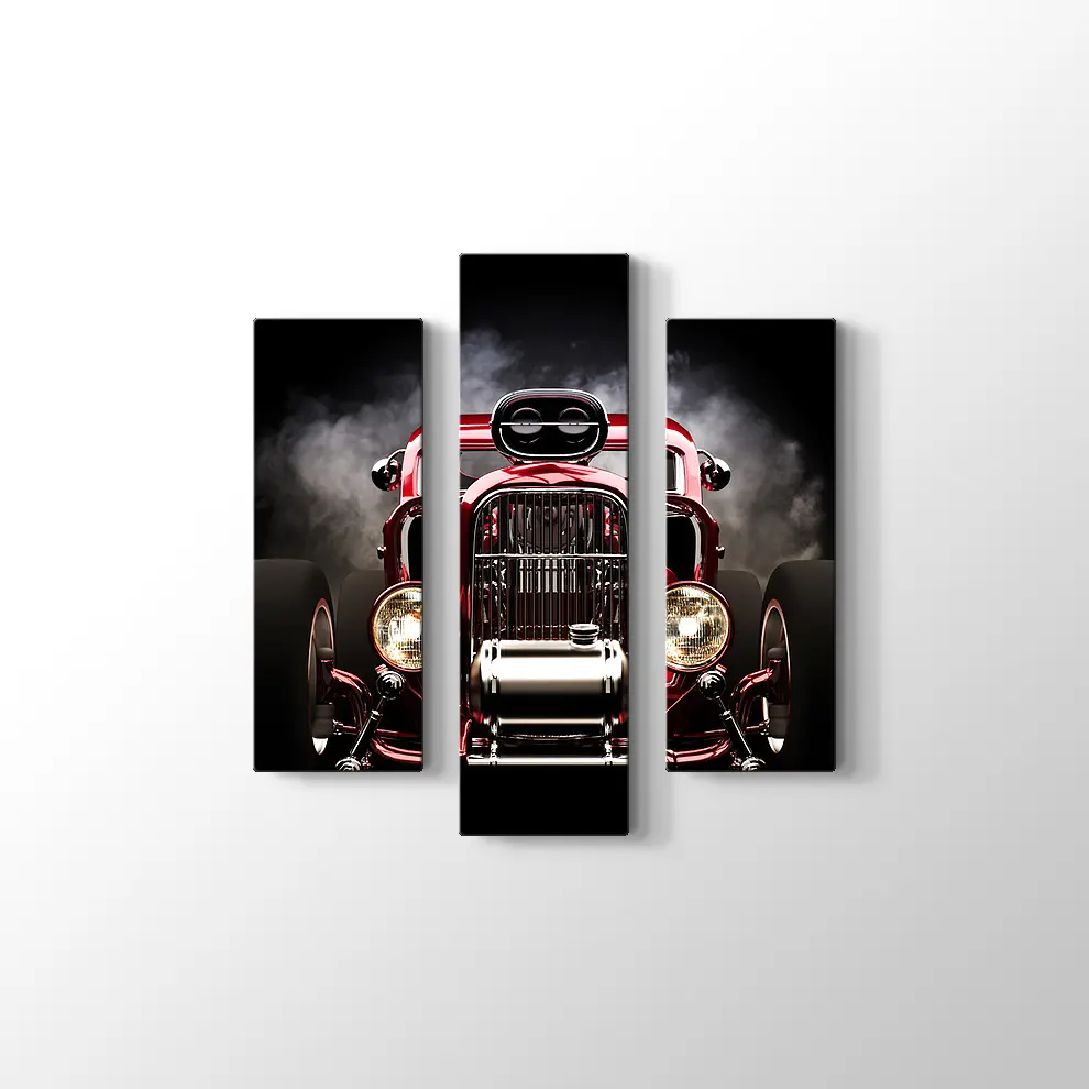 Kırmızı Hud Rod Kanvas Tablo