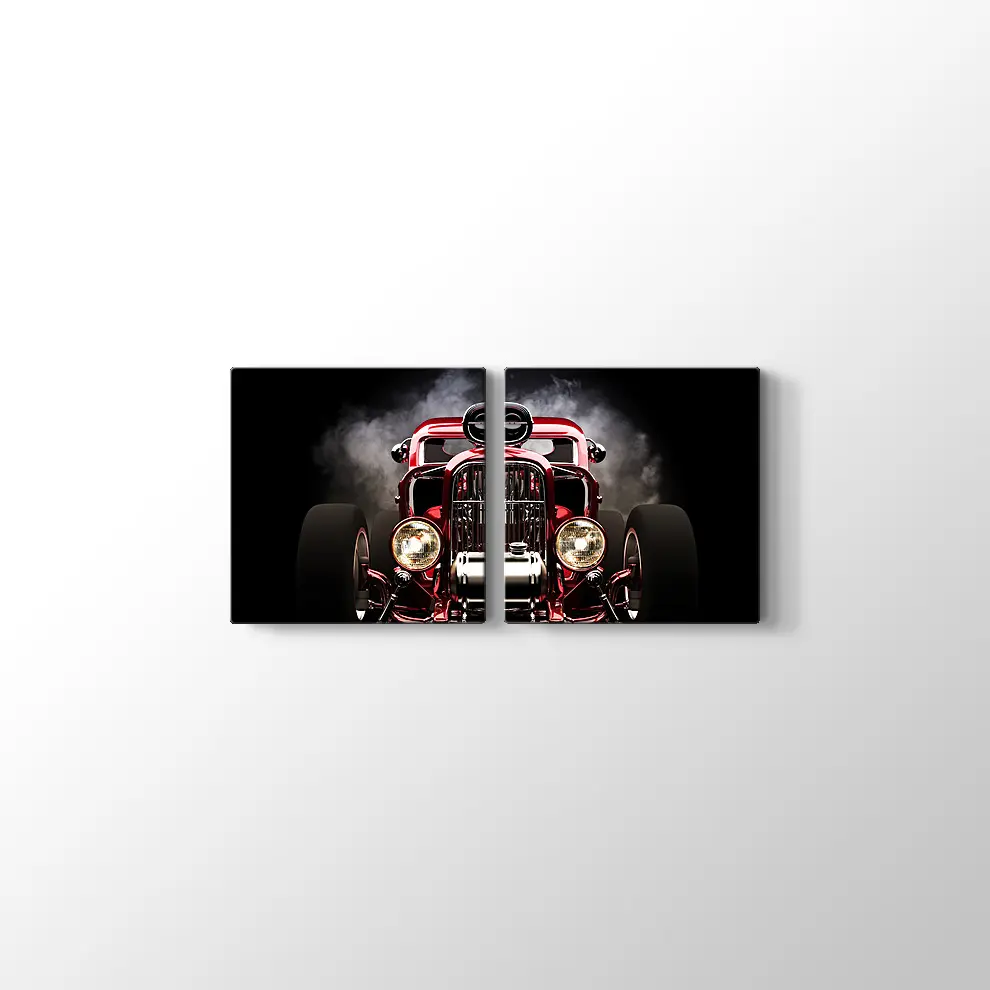Kırmızı Hud Rod Kanvas Tablo