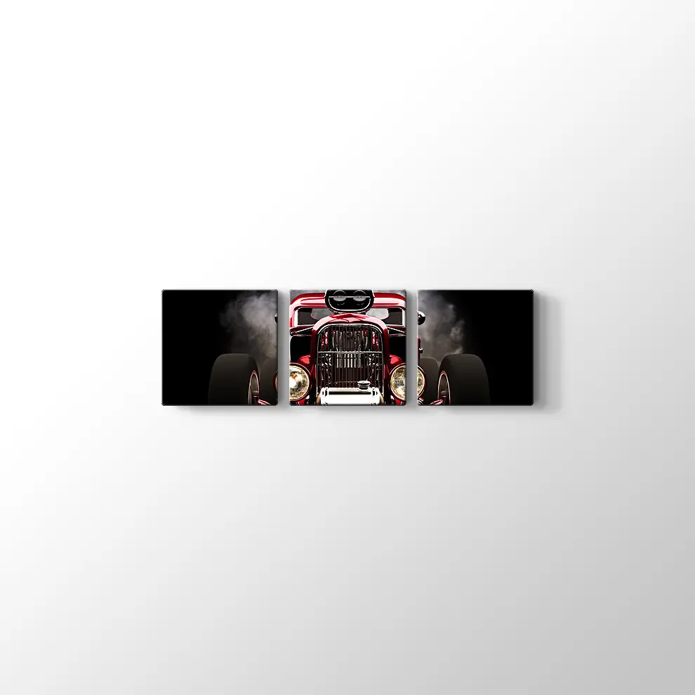 Kırmızı Hud Rod Kanvas Tablo