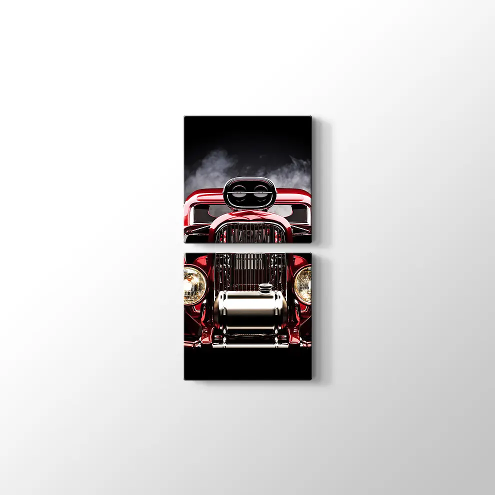 Kırmızı Hud Rod Kanvas Tablo